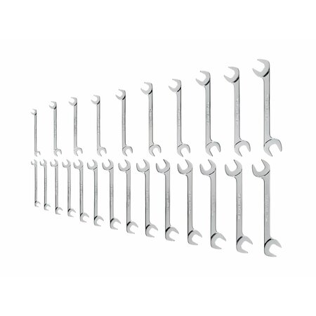 TEKTON Angle Head Open End Wrench Set, 23-Piece (1/4 - 3/4 in., 8 - 19 mm) WAE90301